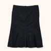 Chanel A-Line Skirt in Black Cotton
