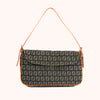 Fendi Baguette Zucchino Canvas Braun/Orange