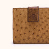 Gucci Vintage Bamboo Wallet Straußenleder Geldbörse