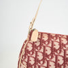 Dior Saddle Pochette Oblique Canvas Bordeaux / Beige