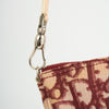 Dior Saddle Pochette Oblique Canvas Bordeaux / Beige