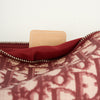 Dior Saddle Pochette Oblique Canvas Bordeaux / Beige