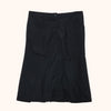 Chanel A-Line Skirt in Black Cotton