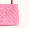 Chanel Medallion Shopping Tote Pink Caviar Leather Handtasche